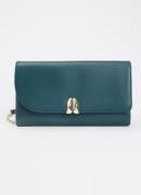 L.K.Bennett Aria clutch van leer met afneembare schouderriem