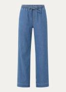 OPUS Miva high waist wide leg jeans in lyocellblend met medium wassing