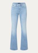 Denham Ami high waist flared jeans met lichte wassing