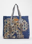 Summum Reversibel shopper met print en borduren