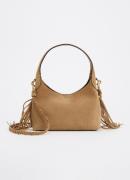 Coach Brooklyn 23 schoudertas van suède met franjes en afneembare scho...