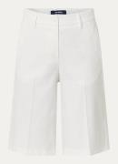 Gardeur High waist loose fit korte broek in linnenblend