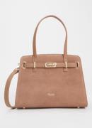 Dune London Dinidefine handtas van suède met afneembare schouderriem