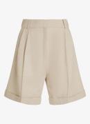 Tommy Hilfiger High waist wide fit korte broek in linnenblend