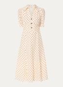 L.K.Bennett Sophie midi tuniekjurk in zijdeblend met stippenprint