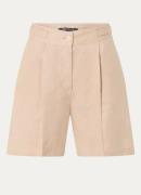 Pennyblack High waist straight fit korte broek van linnen met steekzak...