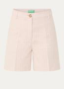 Benetton Bermuda high waist loose fit korte broek in linnenblend