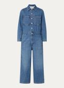 Levi's Iconic wide fit cropped jumpsuit in linnenblend met steekzakken