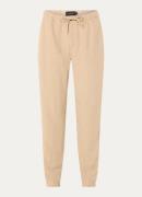 Claudia Sträter High waist tapered fit broek met trekkoord
