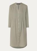 Expresso Mini blousejurk in linnenblend met plooidetail