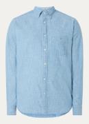 Gant Regular fit overhemd van chambray met borstzak