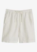 Marc O'Polo Mid waist wide fit korte broek met structuur
