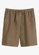 Marc O'Polo Mid waist wide fit korte broek met structuur
