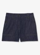 Reiss Ashby high waist wide fit korte broek van linnen