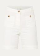 Gerard Darel High waist straight fit korte broek in linnenblend
