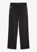 Marc O'Polo High waist straight fit pantalon met ritszakken