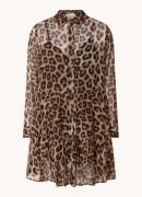 ba&sh Fusion mini blousejurk met panterprint