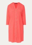 Expresso Mini blousejurk in linnenblend met plooidetail