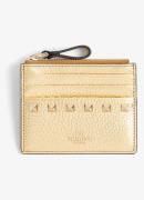Valentino Garavani Rockstud pasjeshouder van kalfsleer met metallic fi...