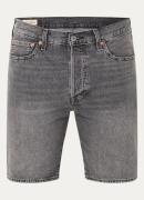 Levi's 501 straight fit korte broek van denim met gekleurde wassing