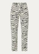 Sofie Schnoor High waist straight leg jeans met zebraprint