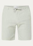 Selected Homme Brody straight fit chino in linnenblend met steekzakken