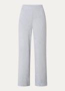 Aaiko Ramona high waist wide fit pantalon met ribstructuur