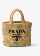 Prada Small handtas van crochet met logo