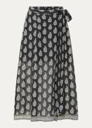 Bruuns Bazaar DuscleBBMaela midi rok met paisley dessin en strikceintu...