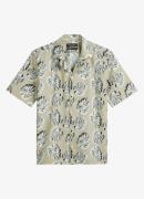 Marc O'Polo Regular fit overhemd in linnenblend met print