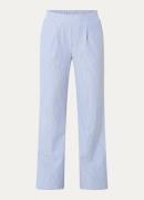 Expresso High waist wide leg pantalon van crêpe met streepprint