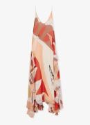 Reiss Sasha maxi jurk met print en ruches
