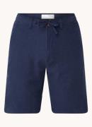 Selected Homme Brody straight fit chino in linnenblend met steekzakken