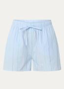 by-bar Isa high waist korte broek met streepprint
