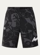 Aape Loose fit korte joggingbroek met logo
