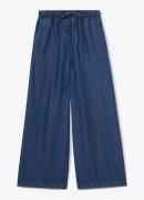 Reiss Parker mid waist wide fit broek van chambray met trekkoord