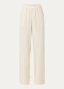 Modström Darrel high waist wide fit broek in linnenblend