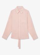 Reiss Leora blouse van linnen met strikceintuur
