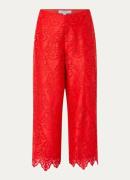 L.K.Bennett Grace high waist loose fit broek met broderie
