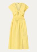 French Connection Midi jurk met strikdetail en split