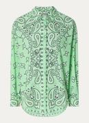 Essentiel Antwerp Histende oversized blouse met paisley dessin