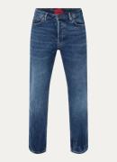 HUGO 634 tapered fit jeans met medium wassing