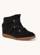 Isabel Marant Bobby sneakerwedge van kalfssuède