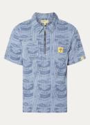 ICECREAM Regular fit overhemd met halve rits en print