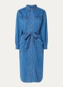 French Connection Zaves midi jurk van chambray met strikceintuur