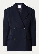 Sandro Double-breasted blazer in scheerwolblend met klepzakken