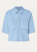 Selected Femme Anya blouse van biologisch katoen met borstzakken