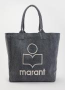 Isabel Marant Yenky shopper van canvas met logoborduring