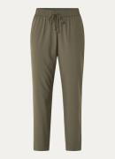 OPUS Mefini high waist tapered fit cropped pantalon met steekzakken