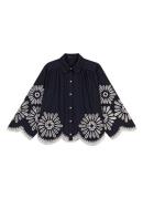 Maje Cropped blouse met crochet detail